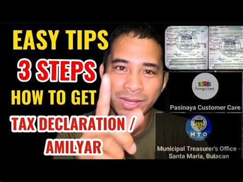PAANO PAGKUHA NG TAX DECLARATION /AMILYAR .